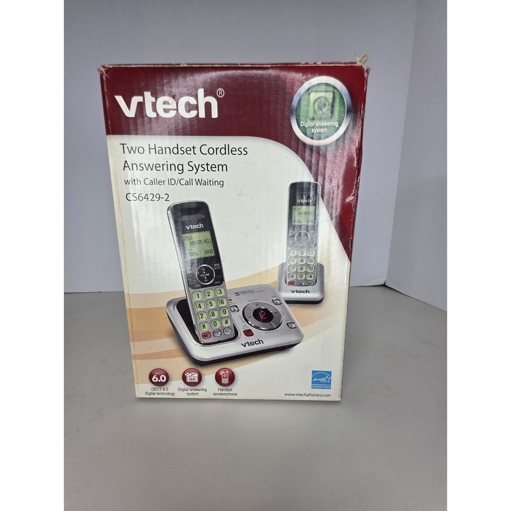 VTech CS6429-2 Cordless Phone System 2 Handsets Answering Machine DECT 6.0